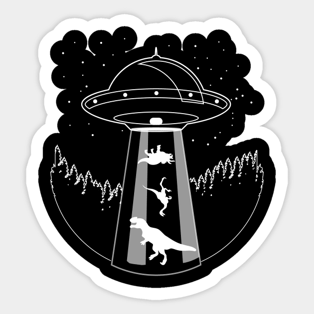 UFO & Dinosaurs | Funny UFO Gift Sticker by Journey Mills